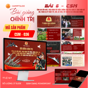 036 - BÀI GIẢNG CHÍNH TRỊ 2026 – BÀI 6 - CSM
