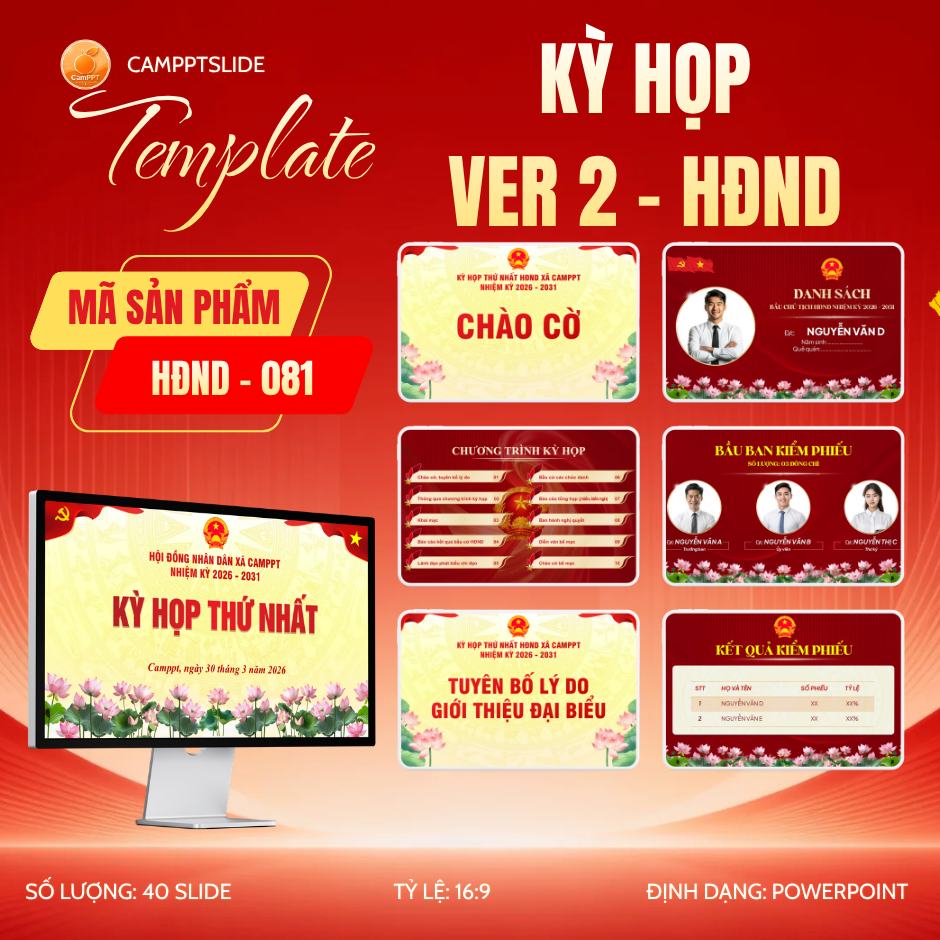 Mẫu PowerPoint KỲ HỌP THỨ NHẤT HĐND - 081
