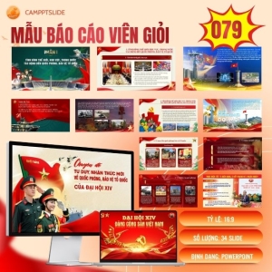 Mẫu Slide Báo cáo viên giỏi - 079