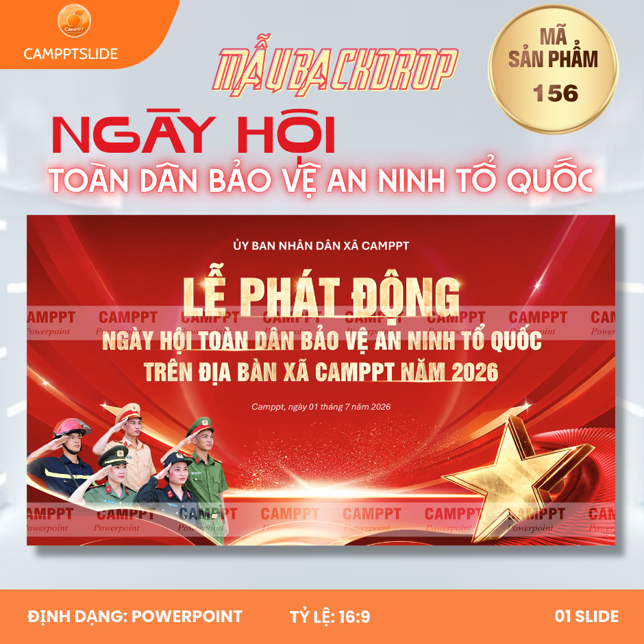 156 - MAKET/BANNER/BACKDROP NGÀY HỘI TOÀN DÂN BẢO VỆ AN NINH TỔ QUỐC
