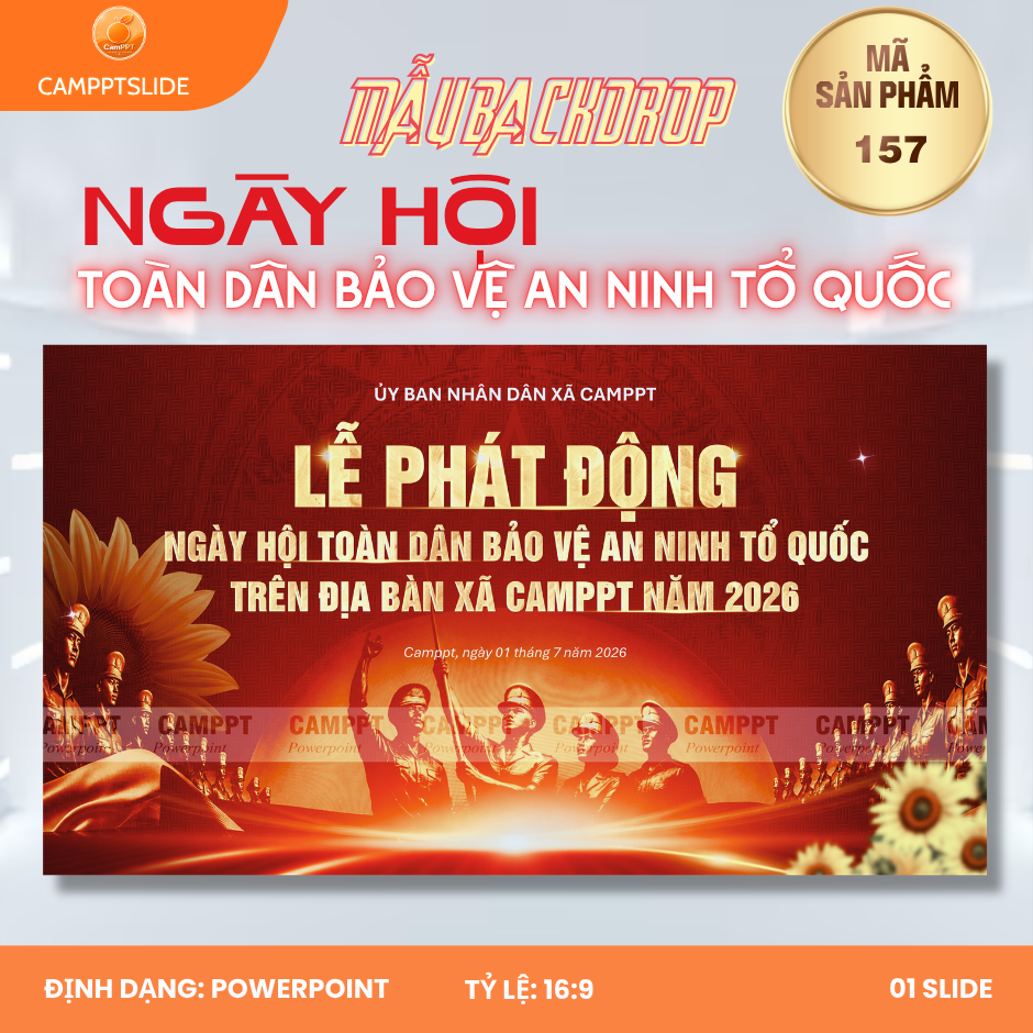 157 - MAKET/BANNER/BACKDROP NGÀY HỘI TOÀN DÂN BẢO VỆ AN NINH TỔ QUỐC
