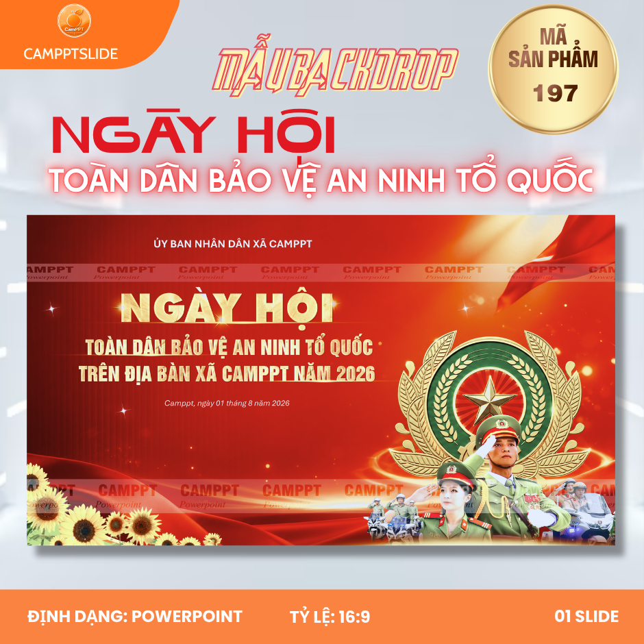 197 - MAKET/BANNER/BACKDROP NGÀY HỘI TOÀN DÂN BẢO VỆ AN NINH TỔ QUỐC